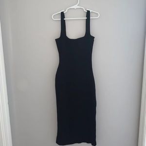 American apparel black midi dress